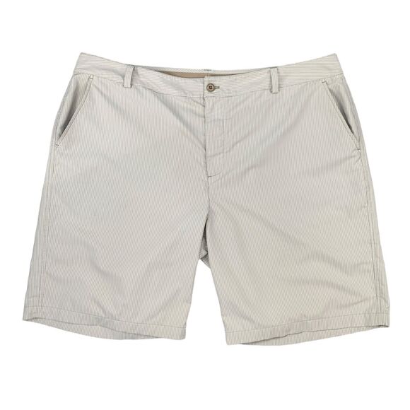 Under Armour Golf Shorts Mens 42 Straw Beige Striped Stretch Showdown Chino - Picture 1 of 16